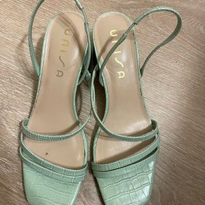 Green strappy slingback sandal Unisa